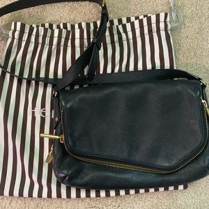 Henri Bendel Black Leather Crossbody Bag